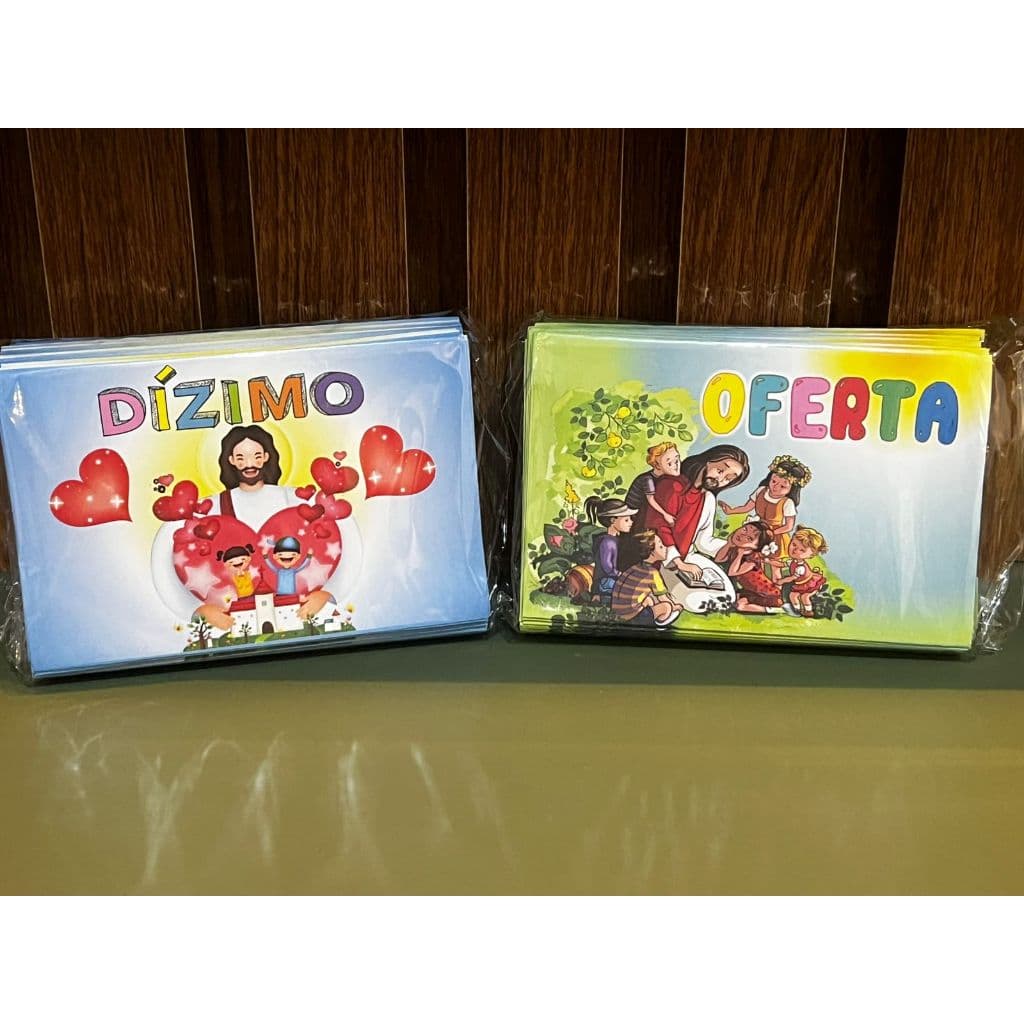 Envelope de oferta ou dízimo Infantil com 50 und ou 100 und