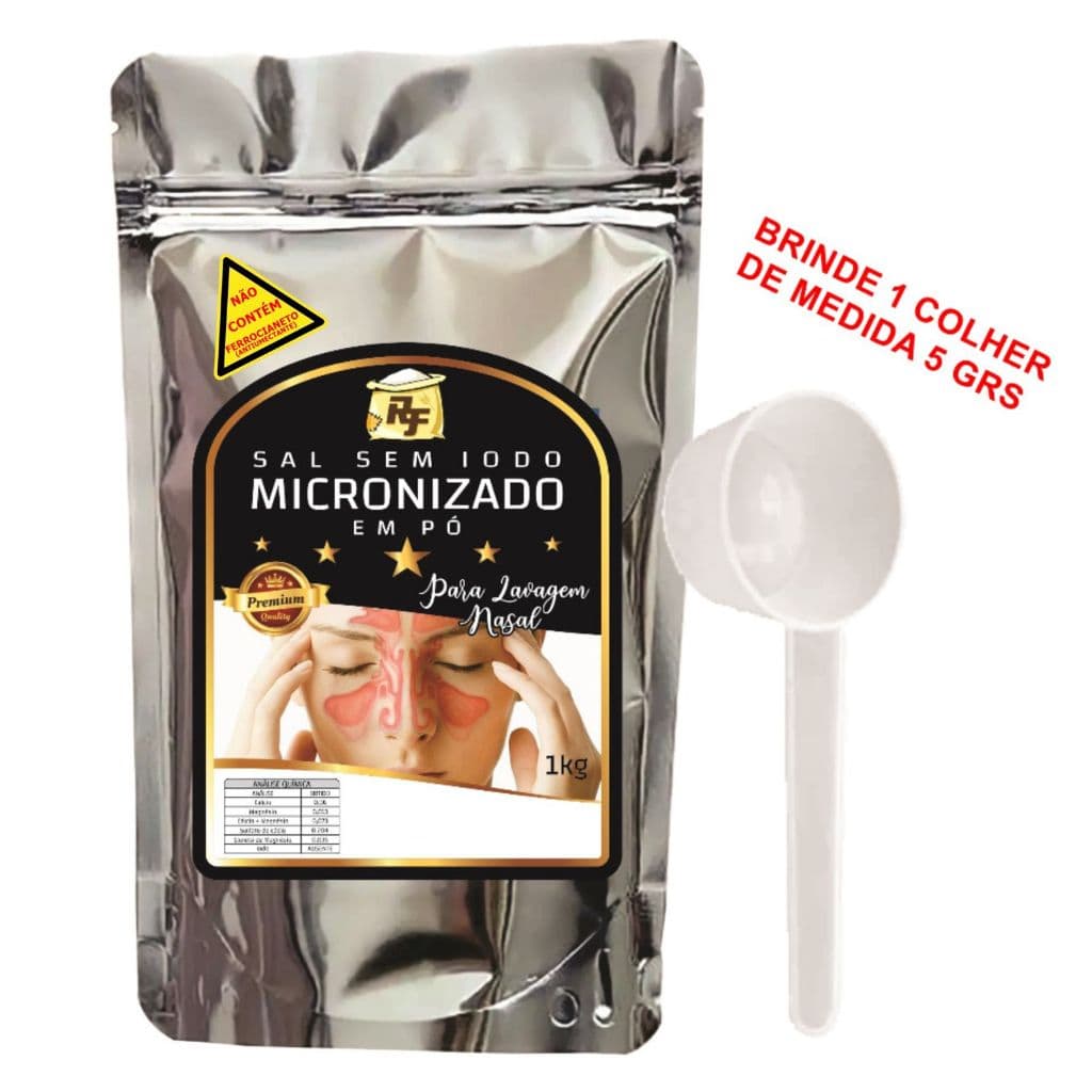 Sal Em Pó (micronizado Sem Iodo) P/ Lavagem Nasal 1kg