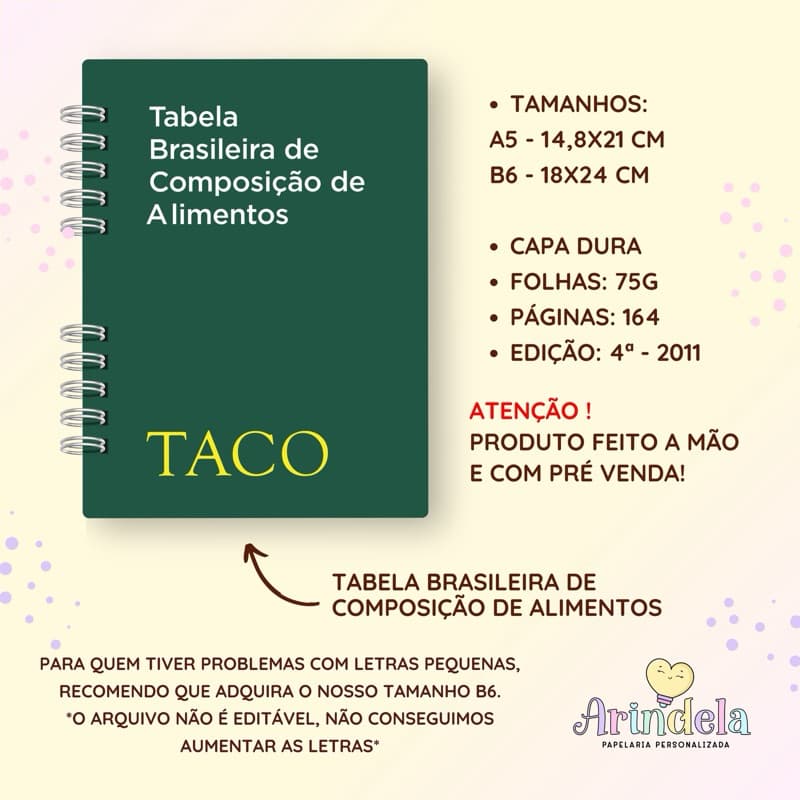 TACO - TABELA BRASILEIRA DE COMPOSIÇÃO DE ALIMENTOS