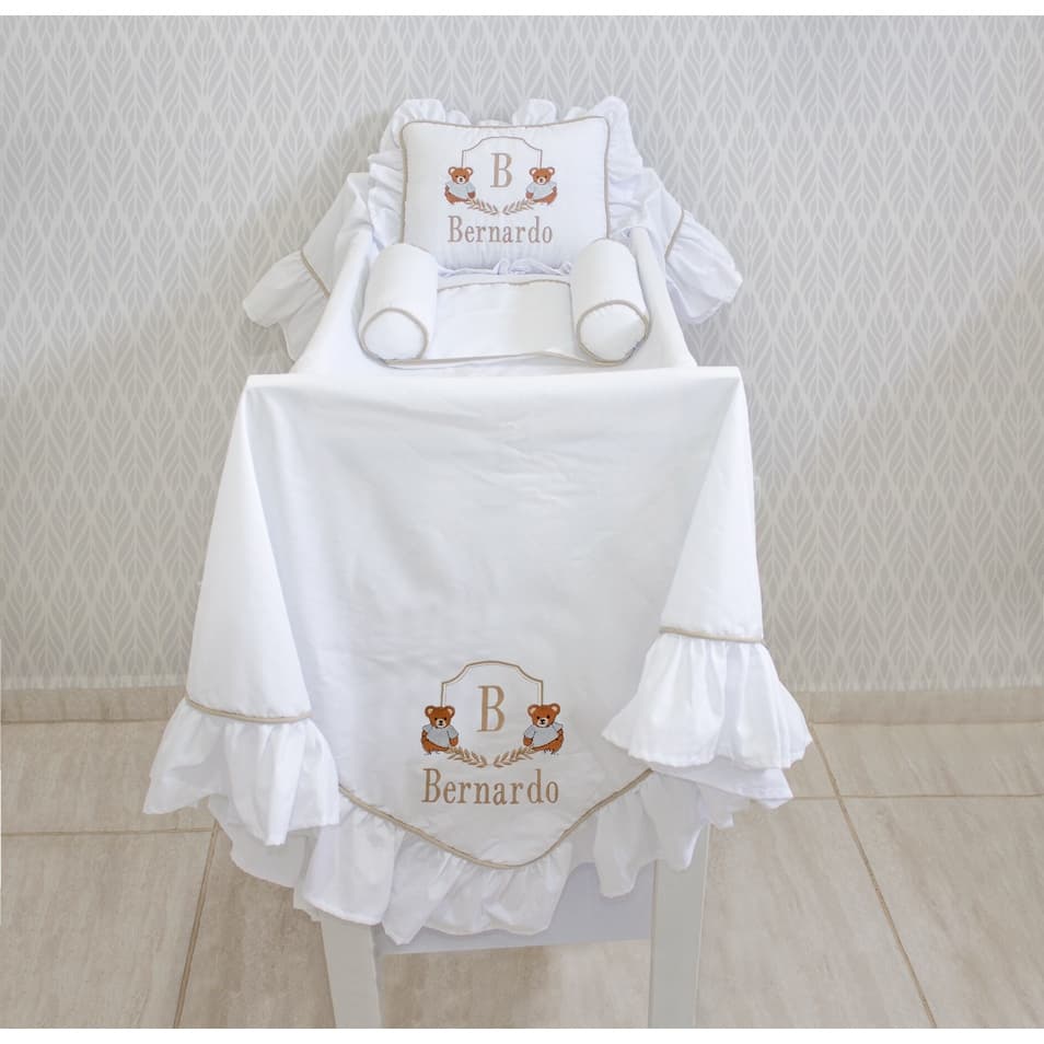 Kit Leito Maternidade 100% algodão - 2 Peças e 3 Peças | Kit Maternidade Recém-Nascido | GC