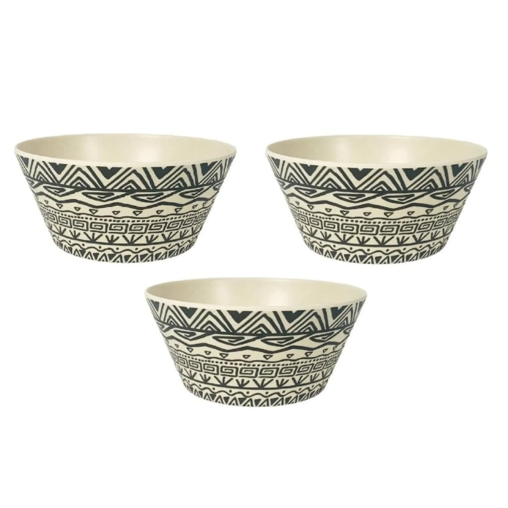 Kit 3 Saladeiras Pequena Redonda 15cm Fibra De Bambu Yazi