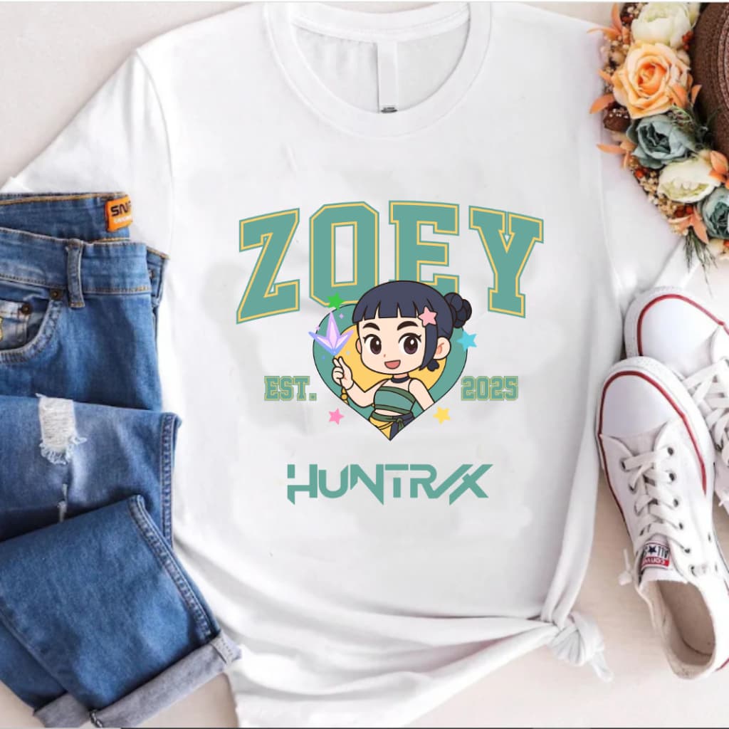 Camiseta Infantil Huntrix Lançamento  Menina Kpop Demon Hunter Huntrix