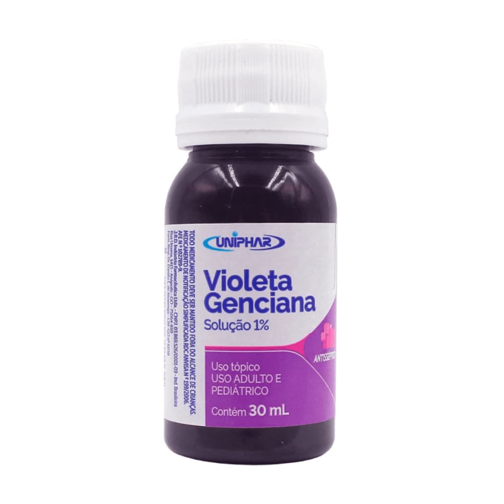 Violeta Genciana Solução 1% 30Ml Uniphar