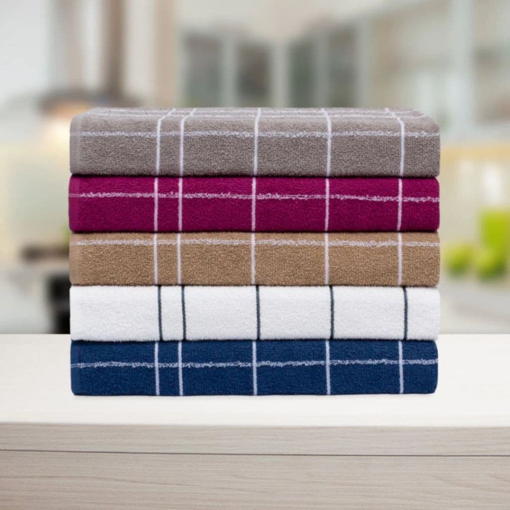 Kit 3/4/5/6 Pano de Copa Prato Felpudo Guardanapo Atoalhado 100% Algodão