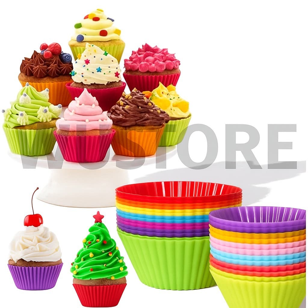 Kit 10 Mini Forminha Silicone Air Fryer Forno Assadeira Bolinhos Cupcake Pronta Entrega