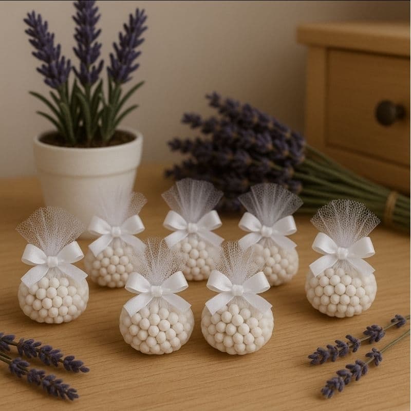 kit 08 saches lavanda branco calmante lembrancinha presente perfumado gavetas armarios quarto bebê revelação