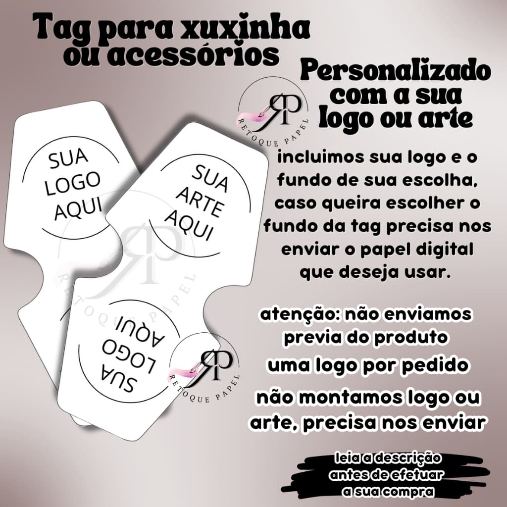 CARTÃO/TAG/CARD Para Xuxinha ou Acessórios-Personalizado- Com ou sem xuxinha de cabelo-Agradecimento