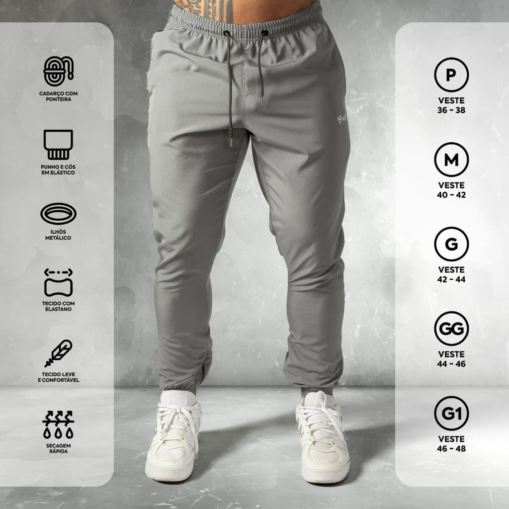 Calça Jogger Tactel com Elastano para Treino Esportiva Masculina