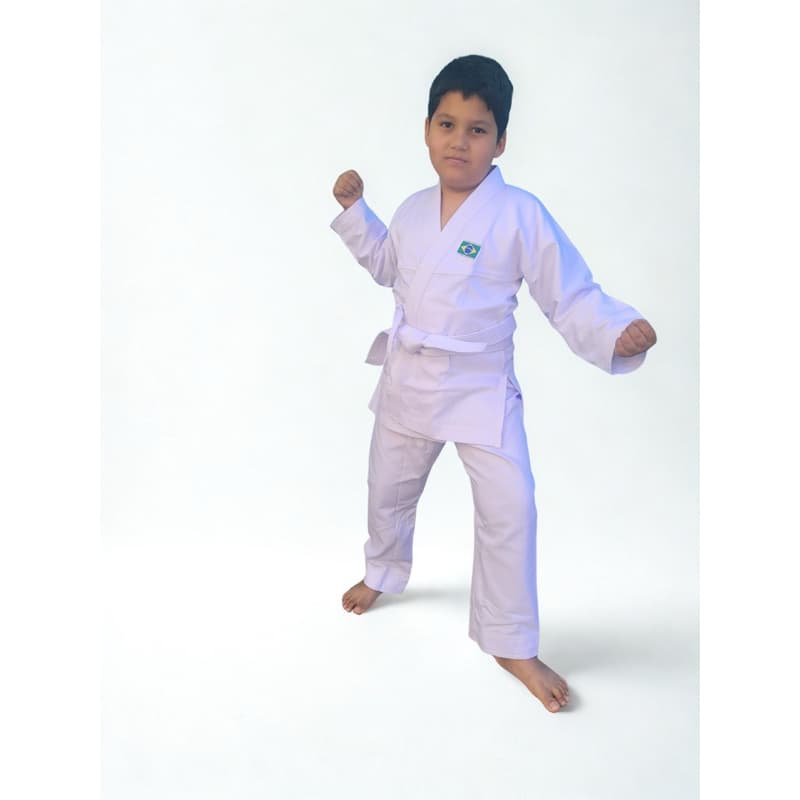 Kimono Infantil Karatê Reforçado em Brim  + Faixa