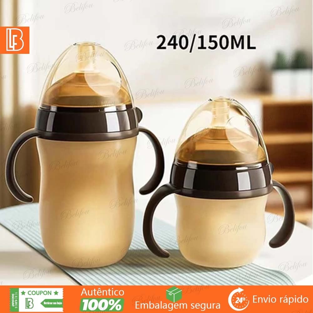 0-36 Meses Mamadeira Garrafa De Água De Silicone Nano Com Alça Para Bebês 150ml/250ml