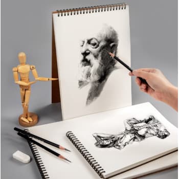 🎨 Caderno para Desenhar em Bloco Espiral – A4 (30,5cm x 21cm) / A3 (43cm x 29,5cm) – 24 Folhas