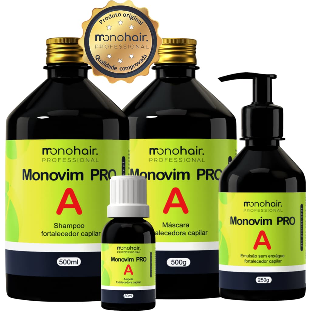 Kit Monovim Pro A Original Crescimento Capilar Acelerado - Autorizado pela Anvisa