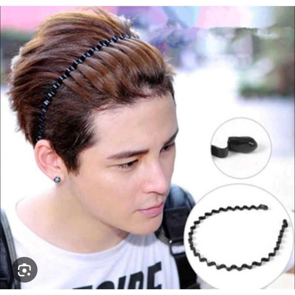 Kit 3 Tiara Masculina Ondulada Preta Unissex Esporte Futebol