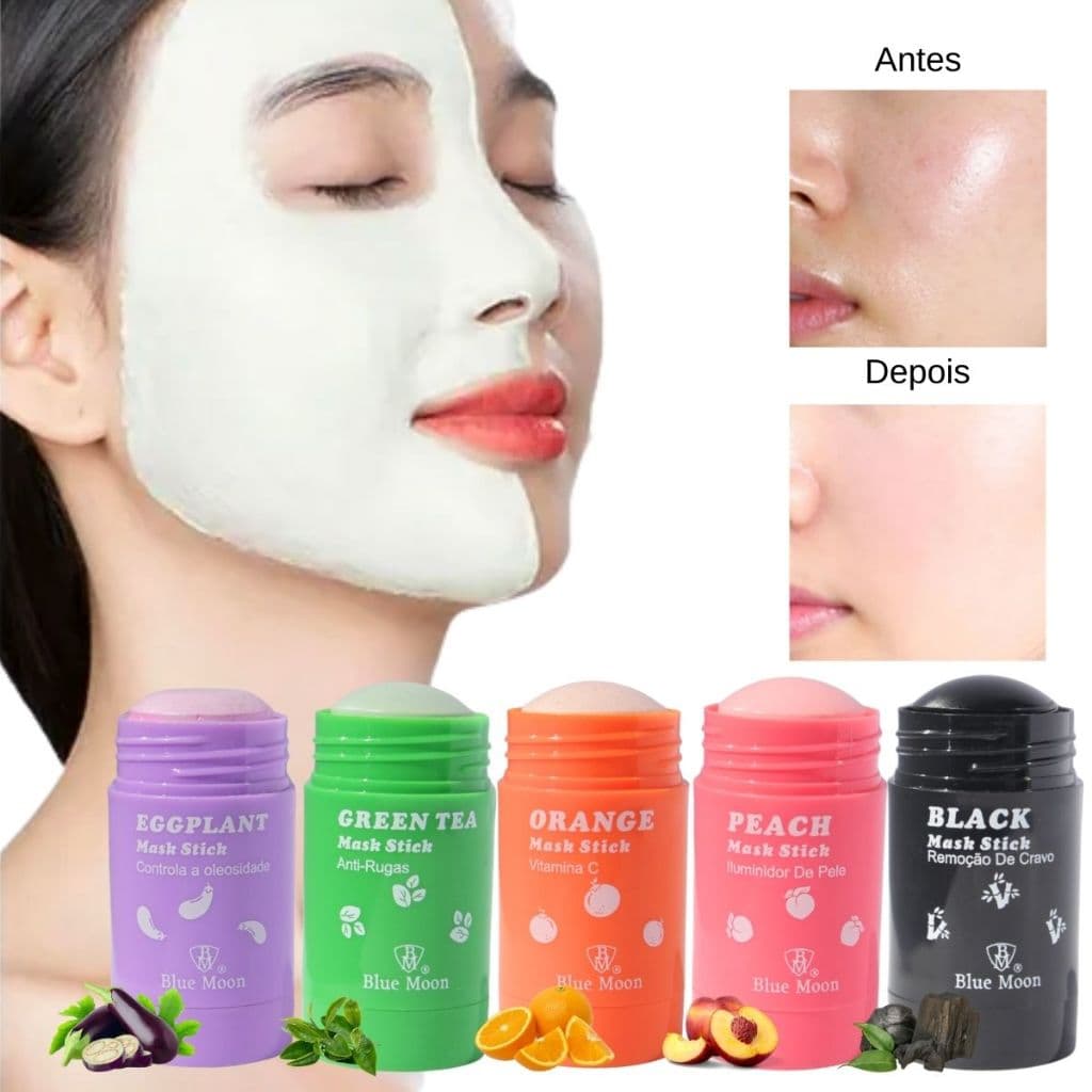 Kit Skin Care Mask Stick Máscara Sólida de Limpeza Em Bastão Vitamina C Anti Rugas Remoção de cravos Oleosidade