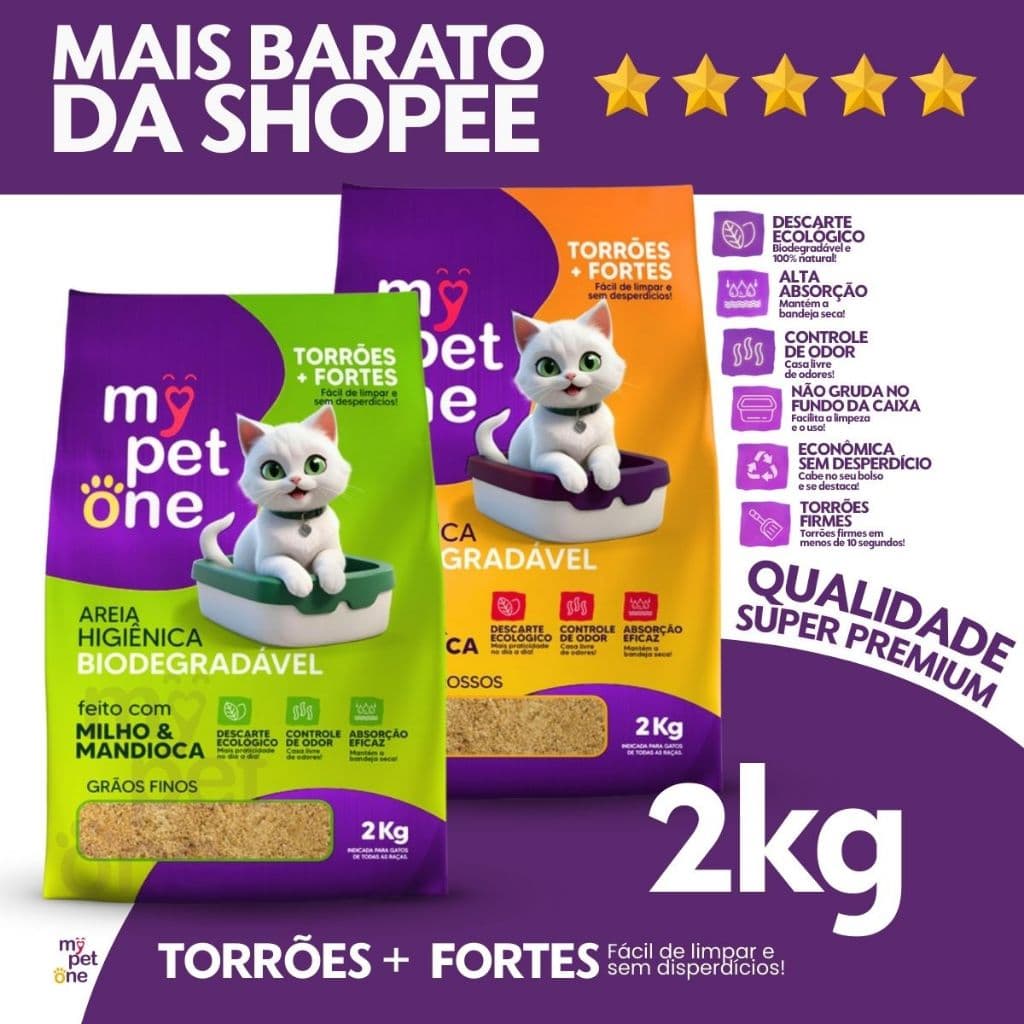 Areia Biodegradável Para gatos Bio Gold - MyPetOne