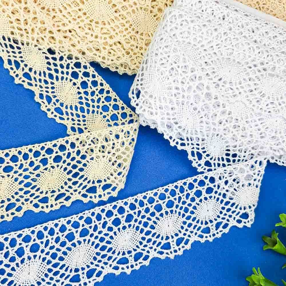 Renda de Algodão Artepunto Delicada Excelente Qualidade Vários Modelos Peça com 10 Metros