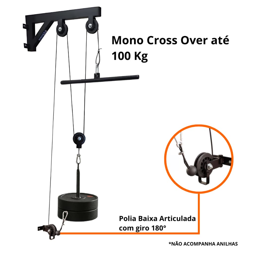 Cross Over Puxada Polia Alta e Baixa Treino Academia Musculação