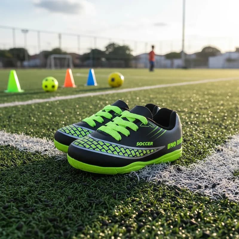 Chuteira Bebê Confortável Dino Baby Soccer Cores Vivas Salão Costurada 18ao25