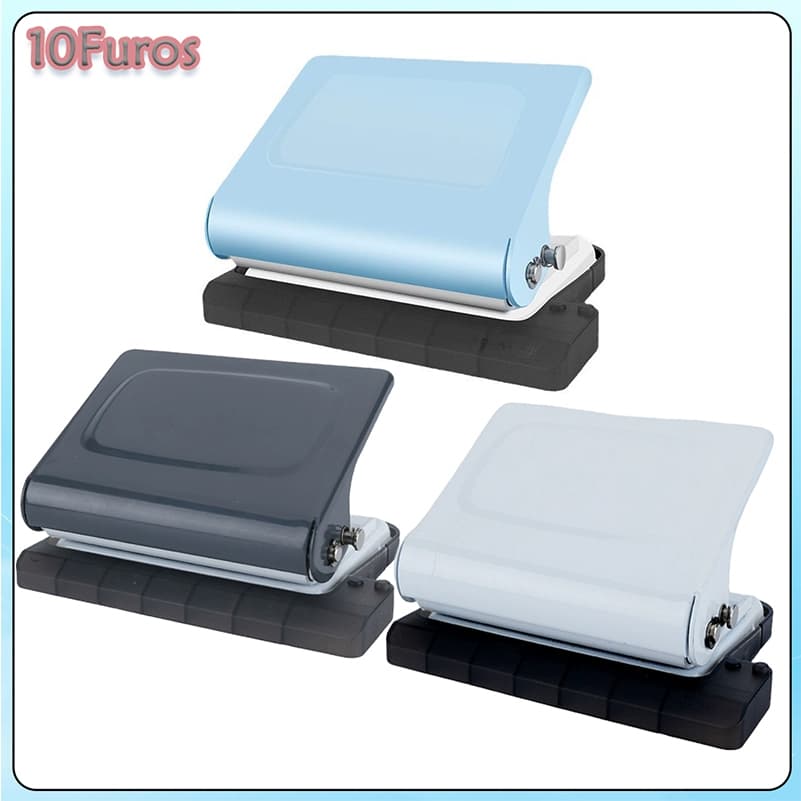 Perfurador De Papel Portátil Sem Esforço 10 Furos P/ Pastas