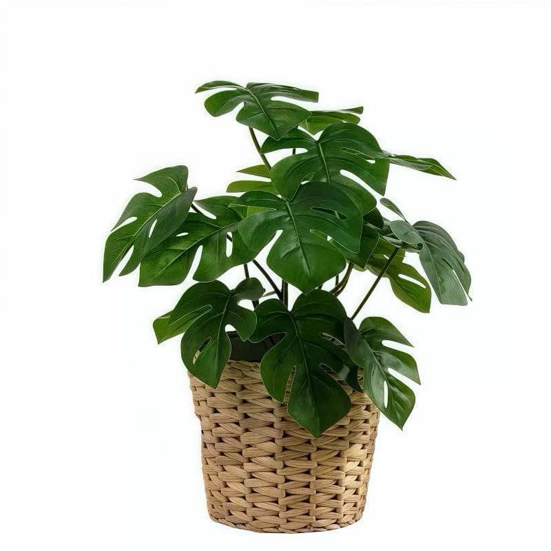 Plantas artificiais para decoração de interiores, conjunto de plantas realistas, verdes e sem manutenção, adequado para