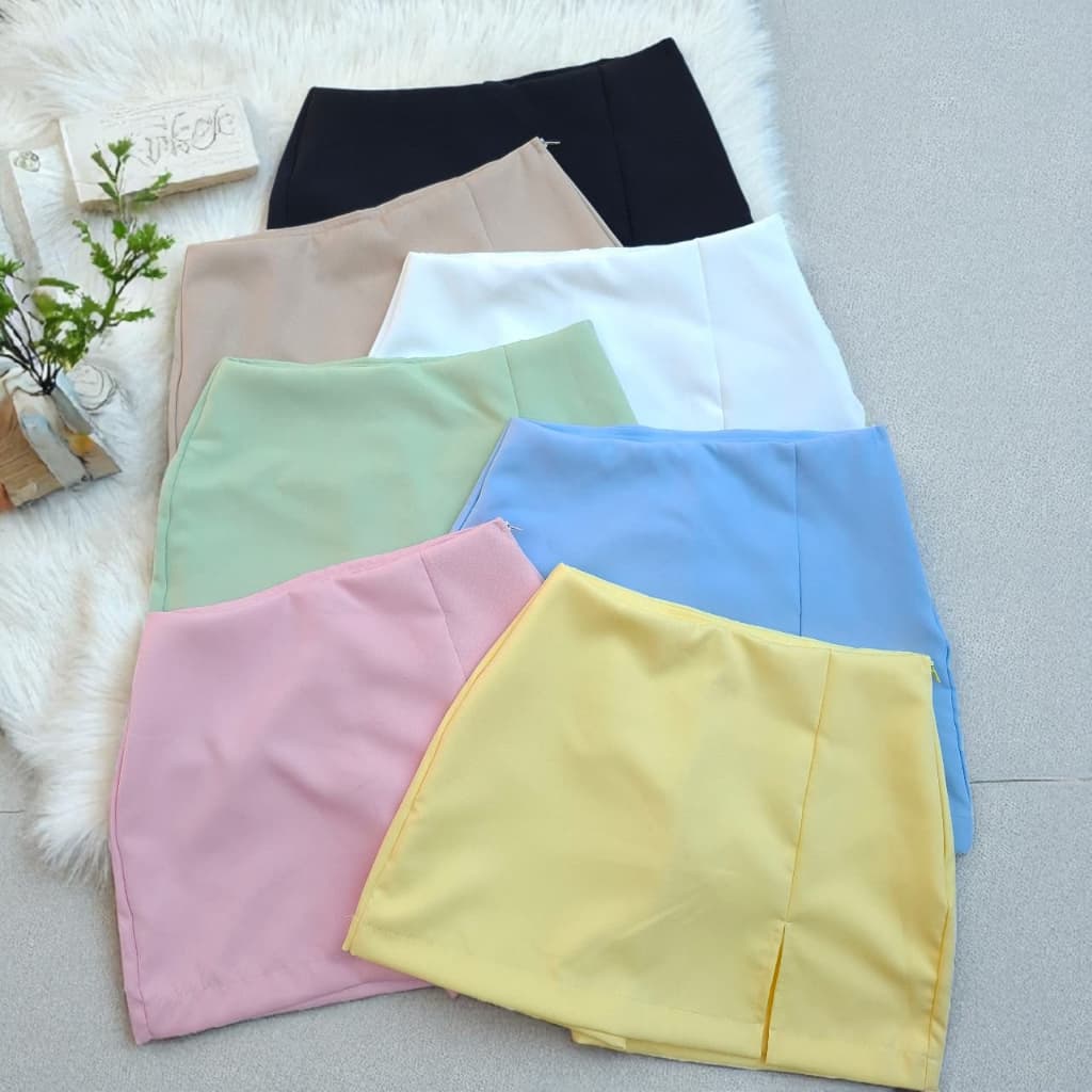 Short Saia Alfaiataria com Fenda Moda Verão  2025