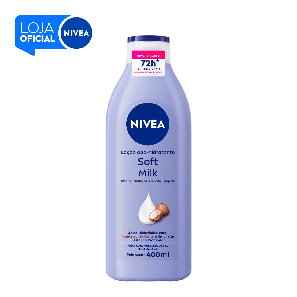 NIVEA Loção Hidratante Desodorante Soft Milk 400ml BBB 26