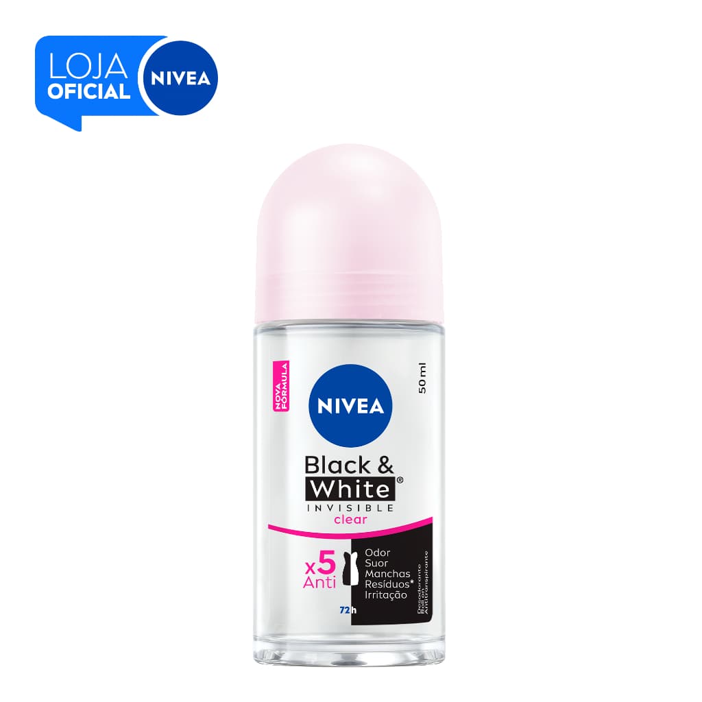 NIVEA Desodorante Roll-on Black & White INVISIBLE Clear 50ml BBB 26