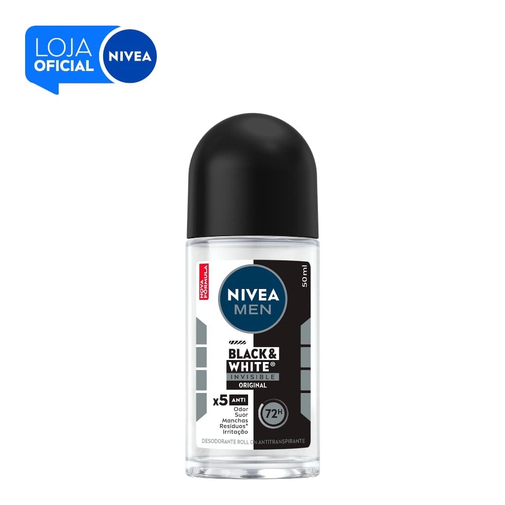 NIVEA MEN Desodorante Roll-on Black & White Invisible Original 50ml BBB 26