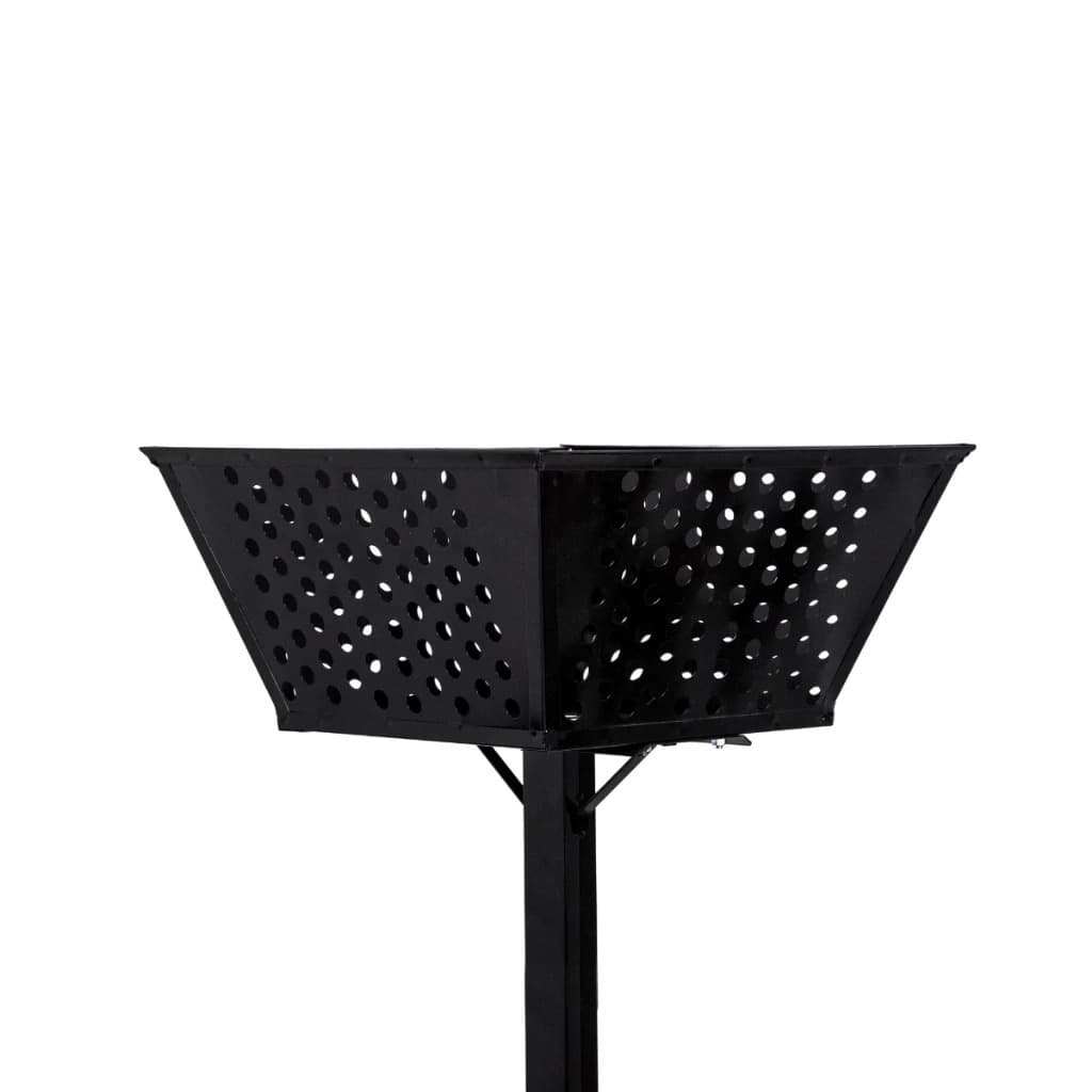 Lixeira de Calçada Rua Externa Furada Cesto Lixo Grelha Resistente a Chuva