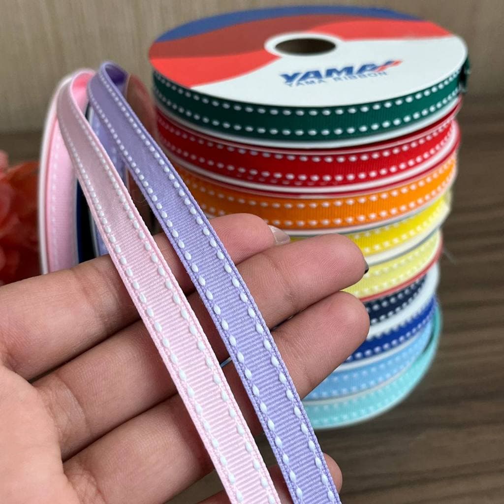 Fita pespontada de gorgurão 10 metros  0,9mm  yama festa infantil personalizado de luxo