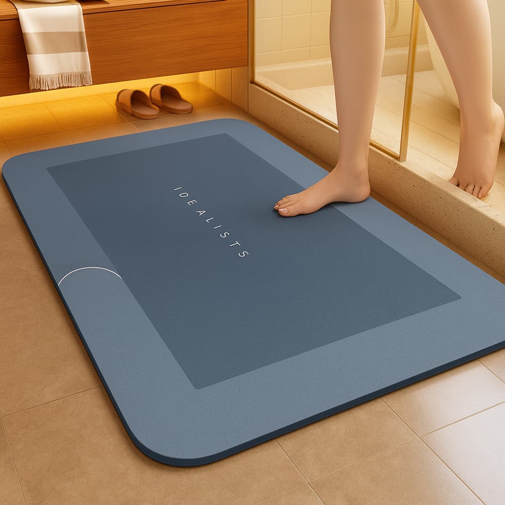 kit Tapete para Banheiro de Secagem Rápida e Super Absorvente Ideal para Chuveiro Cozinha e Varanda