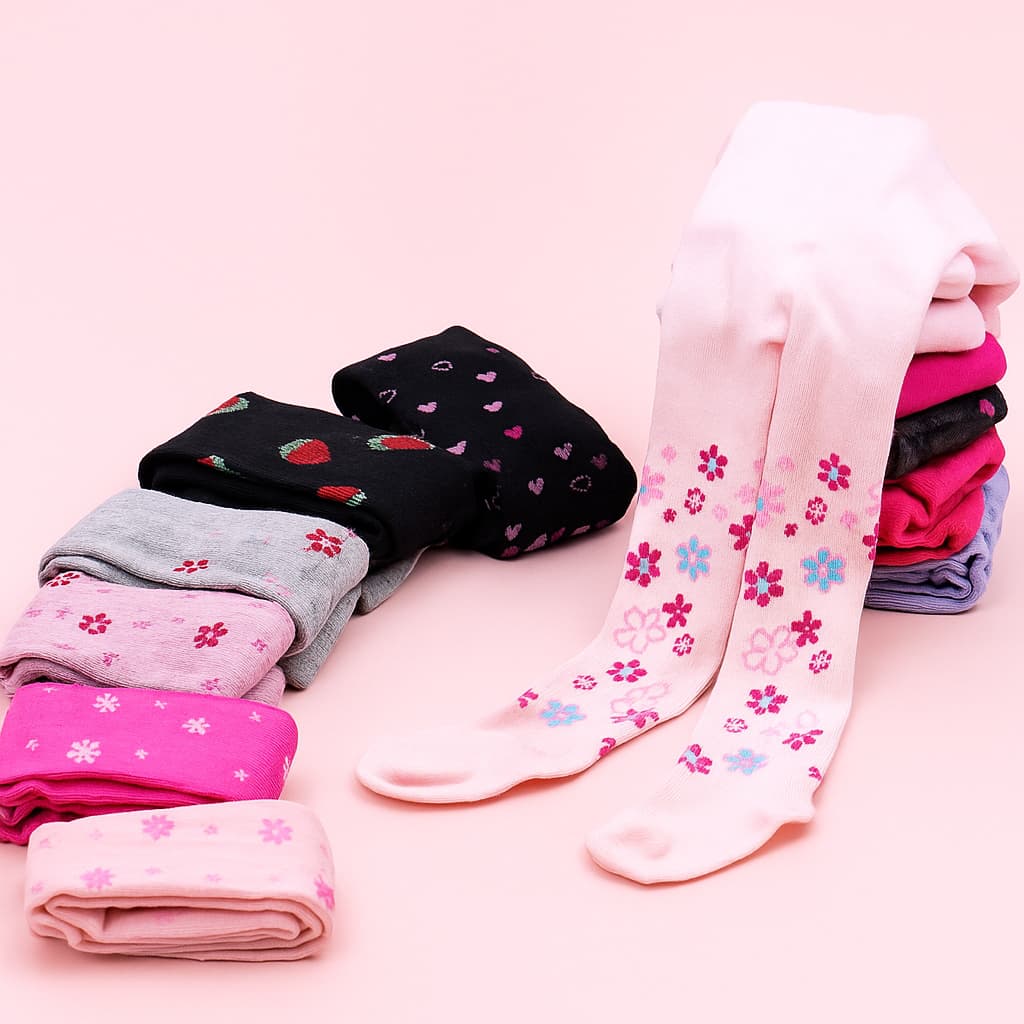 Kit 3 Meia Calça Criança Grossa Para Inverno Escola Fio 40 Infantil Menina Feminina Quentinha Estampas Sortidas