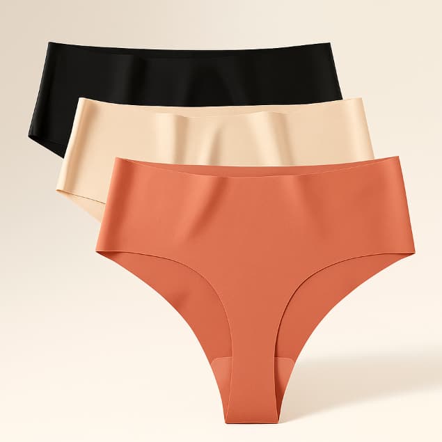 Calcinhas Fio Dental Cós Alto Confortavel Sem Costura 7 cm Cós Corte a Laser Modeladora Não marca