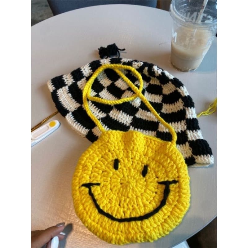 Bolsa Crochê Happy Vibes
