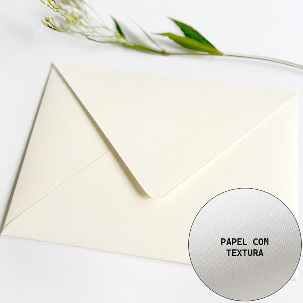 ENVELOPE PARA CONVITE DE CASAMENTO HORIZONTAL 15x21 cm PAPEL MARKATTO  CONCETTO 250G
