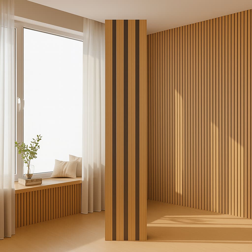 Kit 20 Placas Adesivas Painel Madeira Ripada Mdf Montável Premium 90x16cm