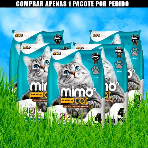 Areia de Gato Perfumada Kit 2 a 20kg Premium Granulado Sanitário de Gato Forma Torrões Alta Absorção