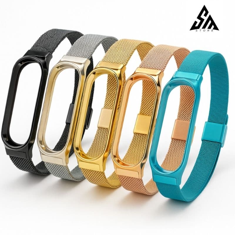 Pulseira Milanese Xiaomi Mi Band 5 6 Aço Inoxidável