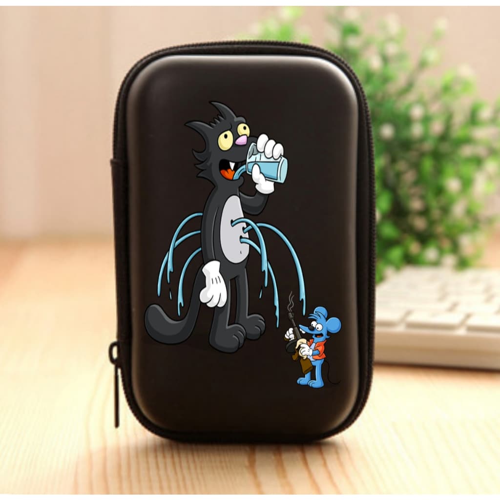 Estojo Case Presente para Acessórios, Fones, Cabos, Batom Personalizada Simpsons ETJ 011