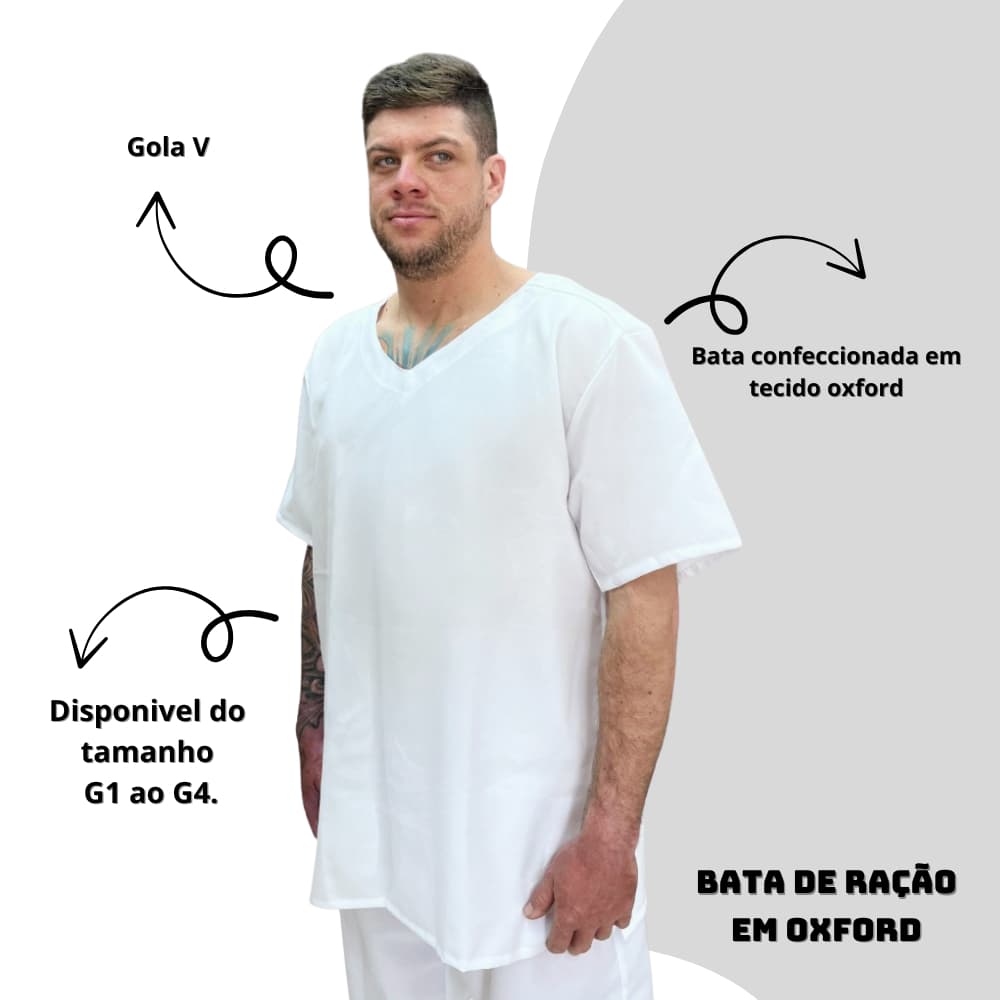 Bata Ração Umbanda Masculina Plus Size Oxford Umbanda