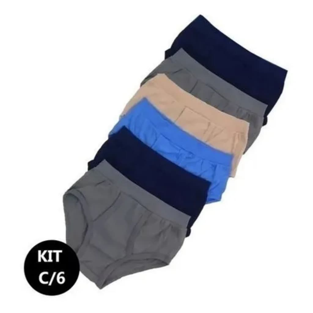 kit 6 cuecas tradicional abertura frontal brasling