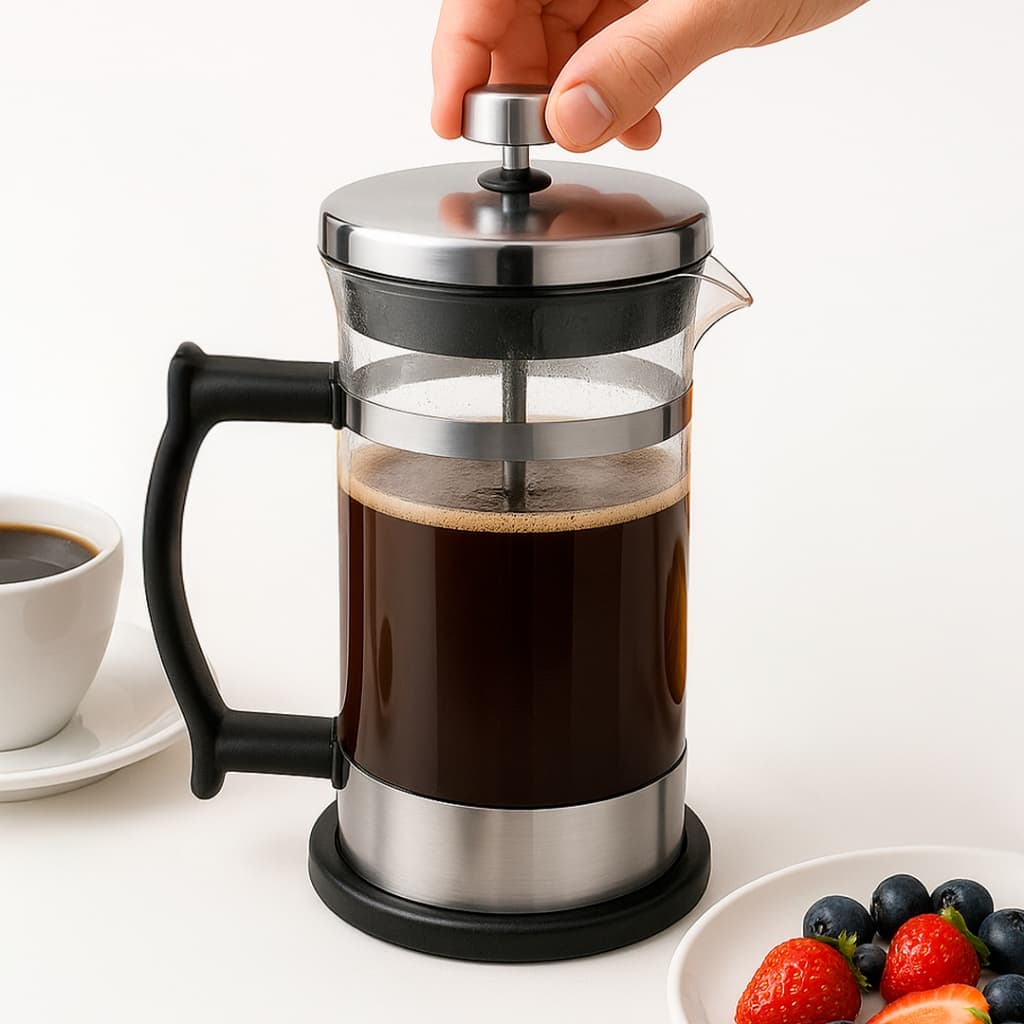 Cafeteira Francesa 600ml Cremeira Inox Leite Café Chá