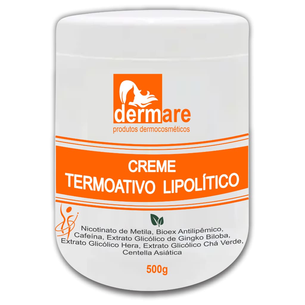 Creme de massagem modeladora 500g Termoativo Lipolítico Dermare