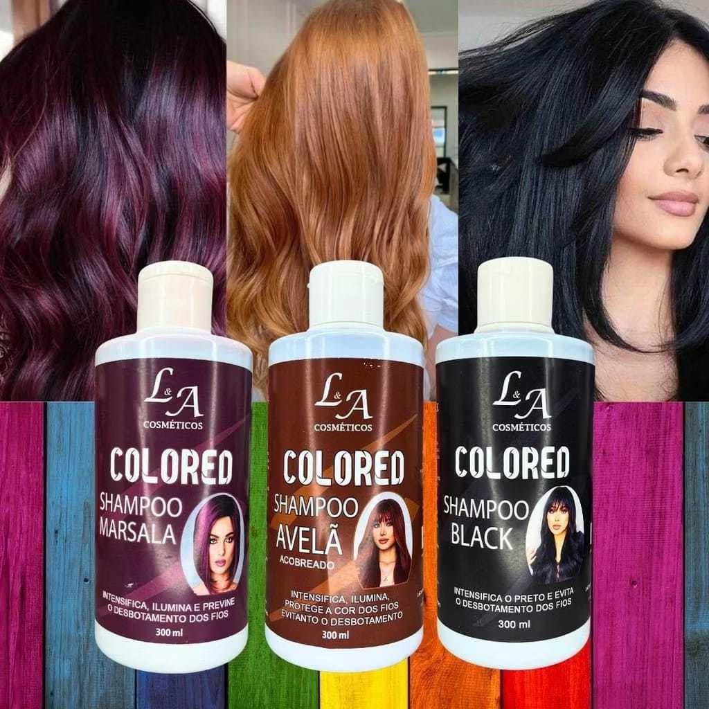 Shampoo Tonalizante  anti desbotamento L&A cosmeticos.