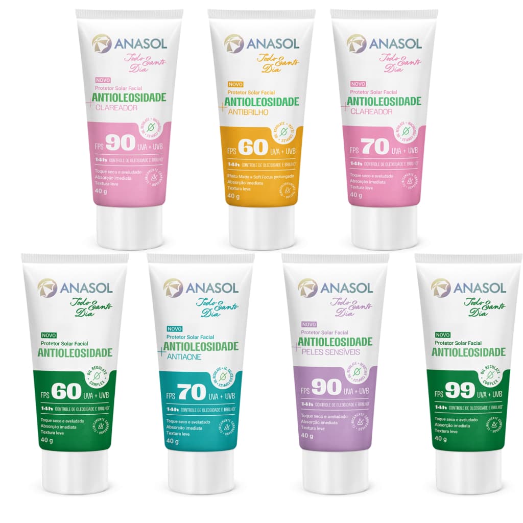 Todo Santo Dia Protetor Solar Anasol - Antioleosidade - 40g