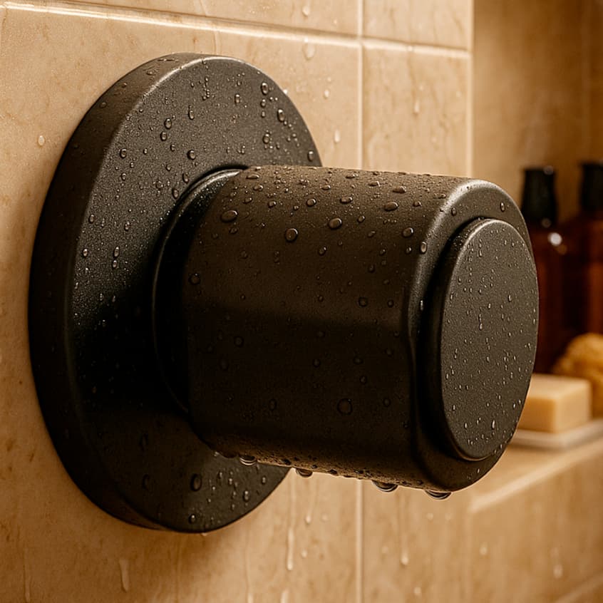 Acabamento Registro Preto Metal 16 Estrias 1/2 3/4