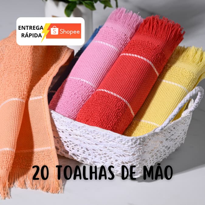 Kit 20 Toalhas Social De Boca Com Franja Para Bordar Escolar Mão Lavabinho Laune Haus