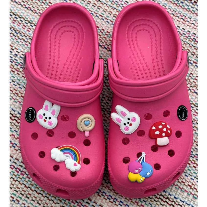 Chinelo Infantil Estilo Babuche Corfly Leve 100% EVA Broches
