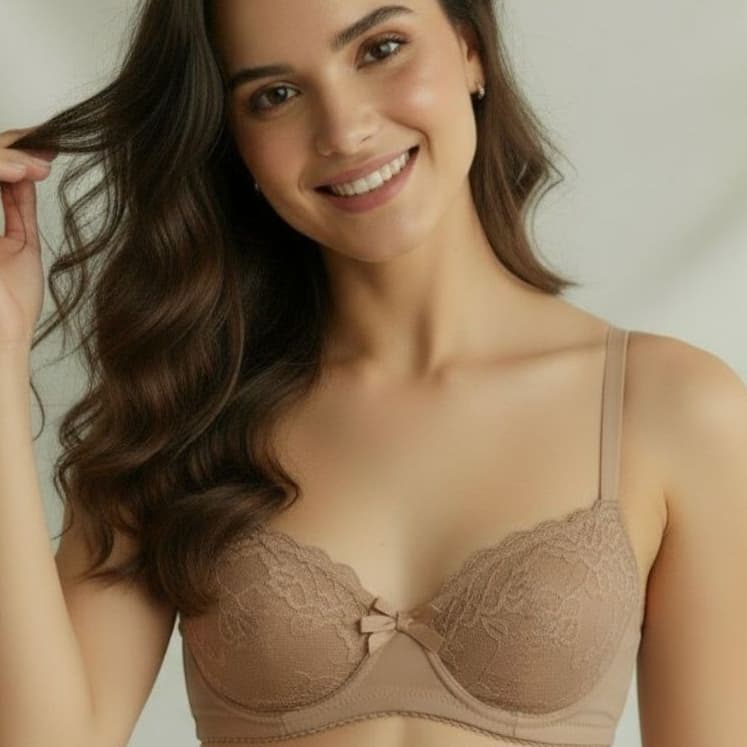 Sutiã Feminino com Bojo em Renda Modelagem Pequena  Sutia Juvenil Rendado Lingerie Conforto Langerie