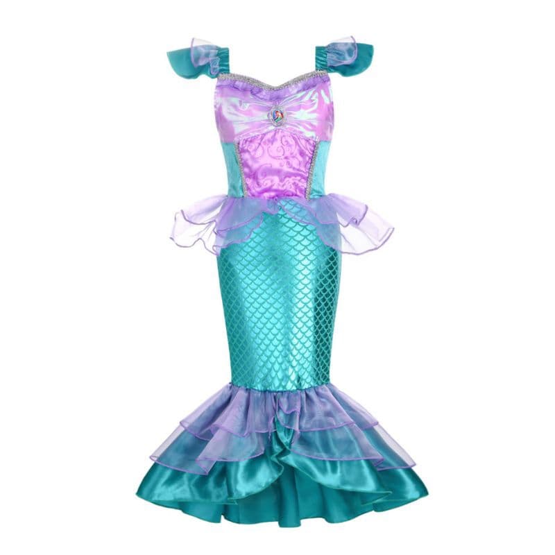 fantasia de sereia princesas infantil meninas vestido brilhante para festa carnaval halloween dia das crianças